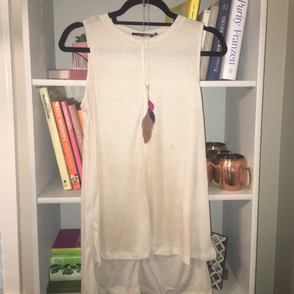 Cotton Side Slit Knit Tank - BRAND NEW